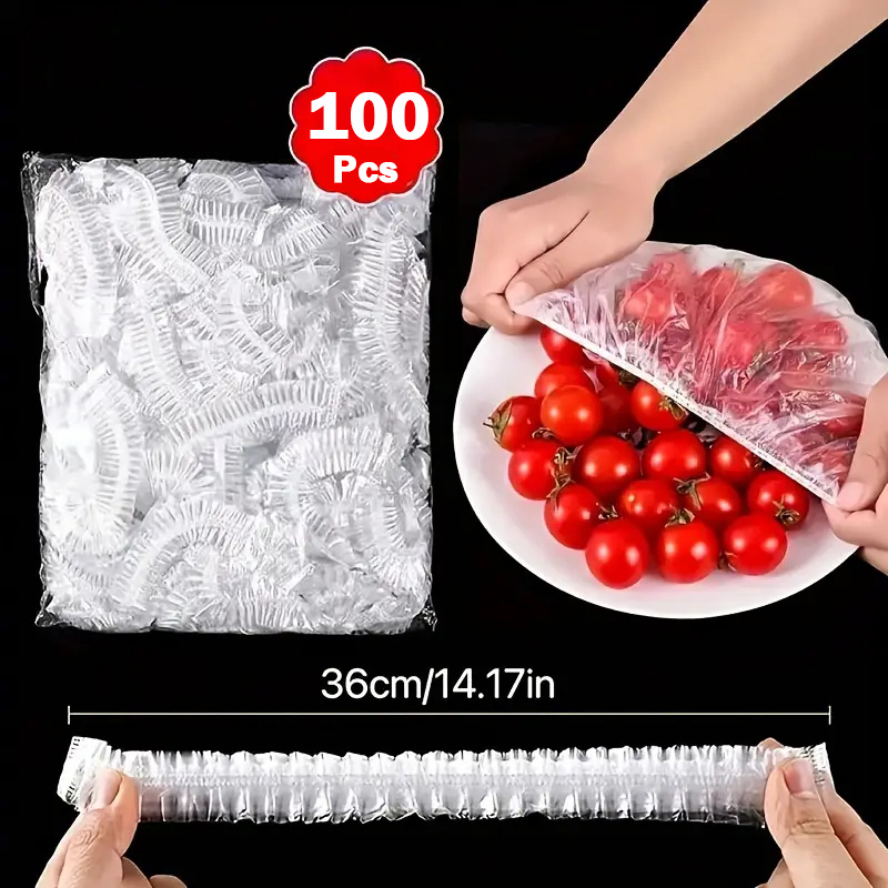 100 個食品グレードの使い捨てサランラップ腸管カバー鮮度保 - Food Storage Food Safety のレビューと価格