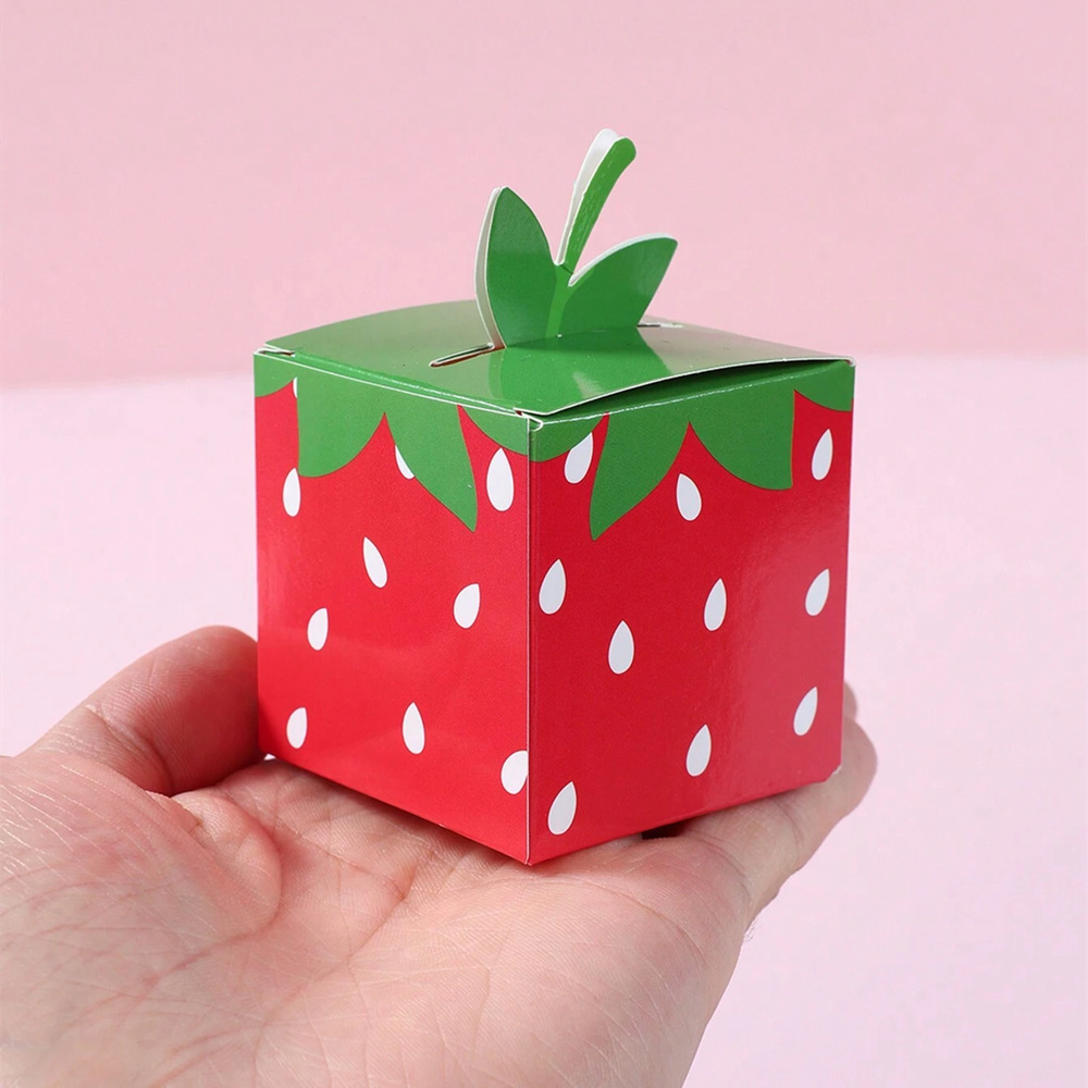10 個甘いフルーツイチゴテーマ紙クッキーキャンディボックス - Food Storage For Baby のレビューと価格