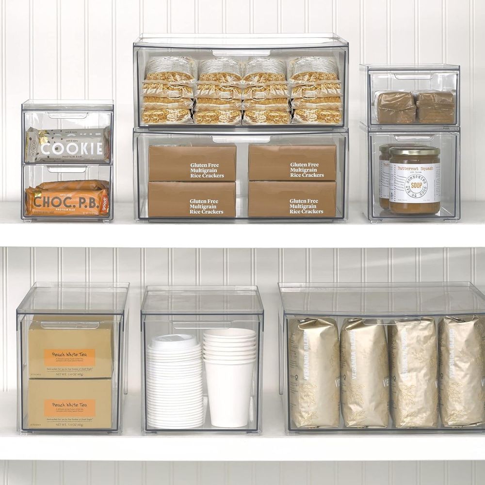 積み重ね可能な収納コンテナボックス（引き出し2段付き）- キ - Stackable Pantry Bin のレビューと価格