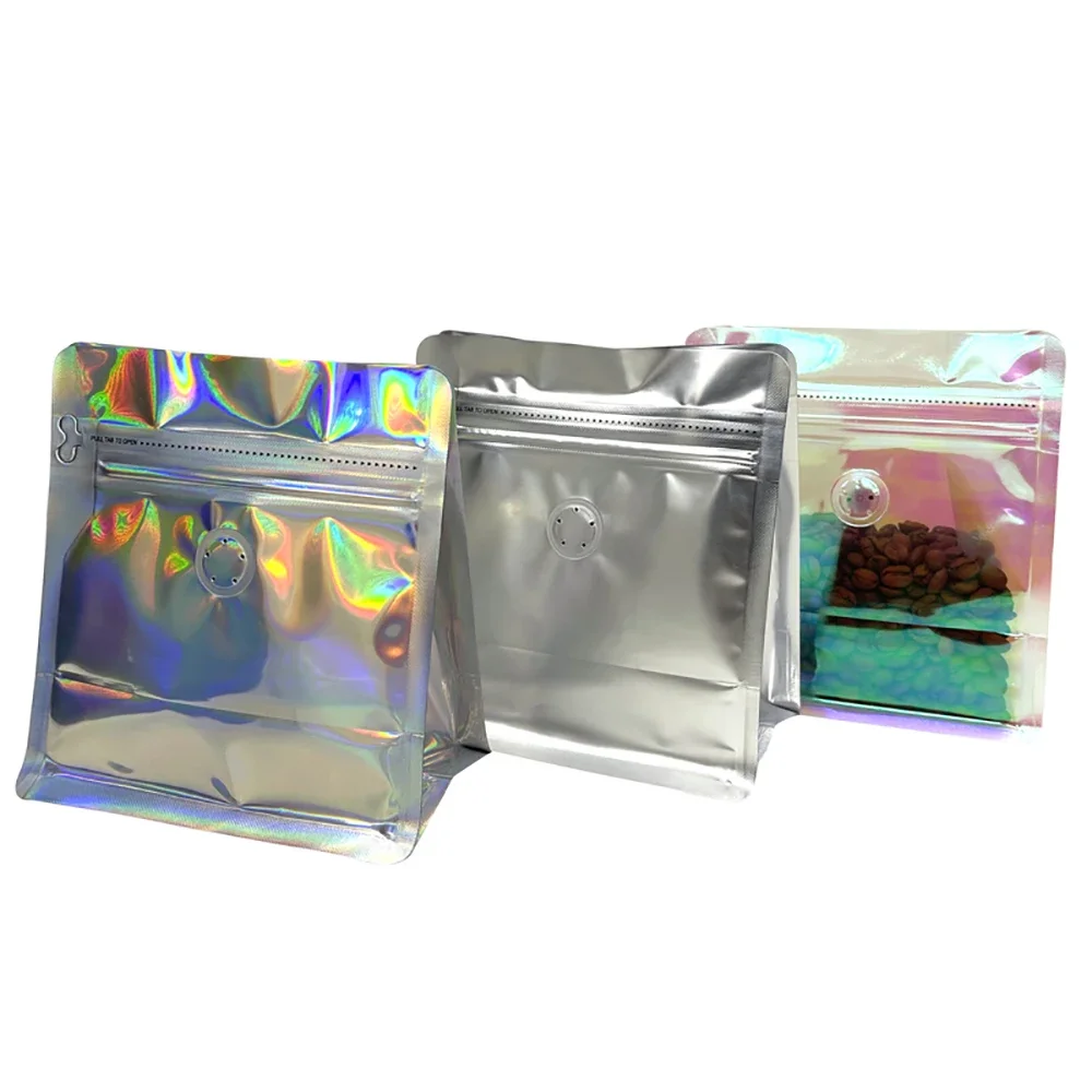 100 個ピンクレインボーレーザーホログラフィックコーヒー豆 - Food Storage Mylar Bags のレビューと価格