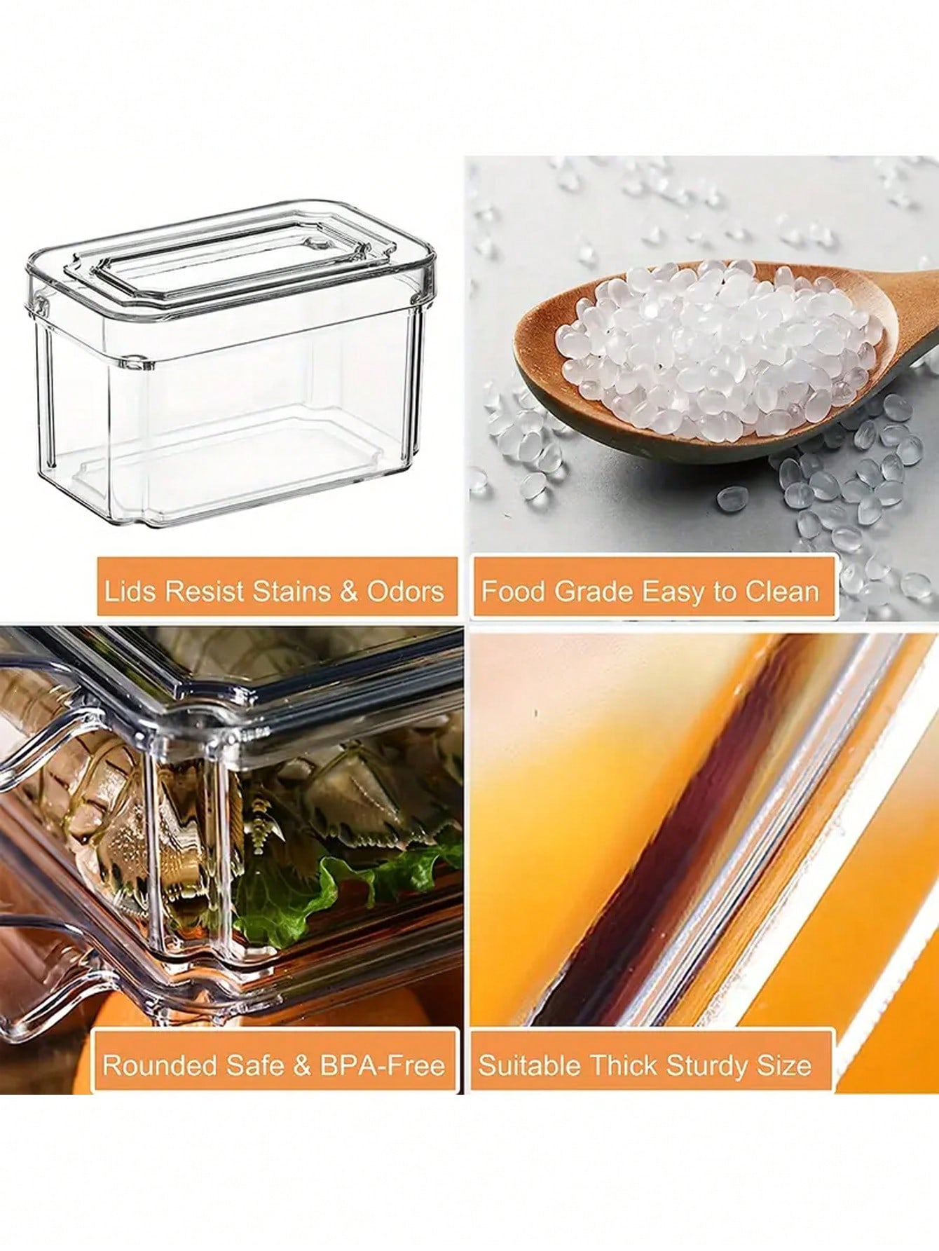 7個セットの積み重ね可能な冷蔵庫用オーガナイザービン、モダン - Stackable Pantry Bin のレビューと価格