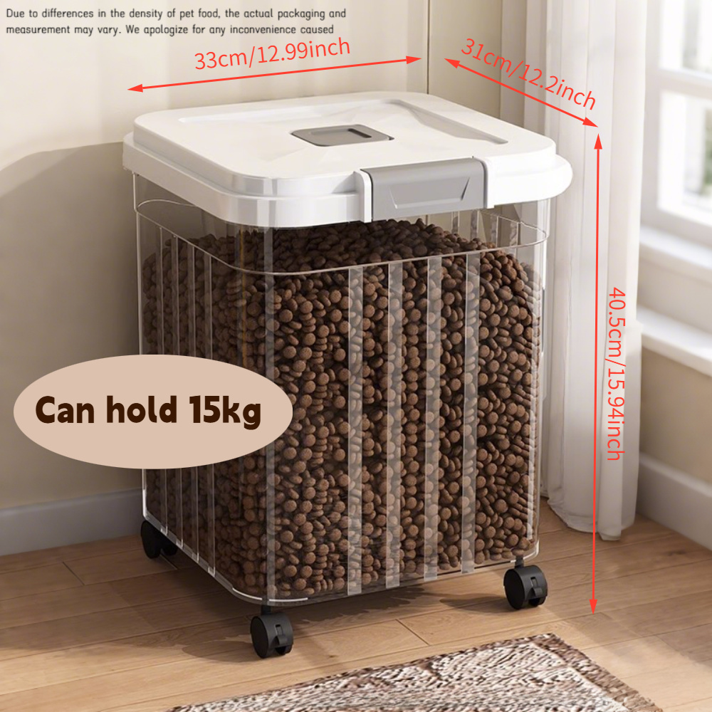 1 X 15kg 大容量ペットフード収納ビン; 安全ロック蓋 - Food Storage Food Safety のレビューと価格