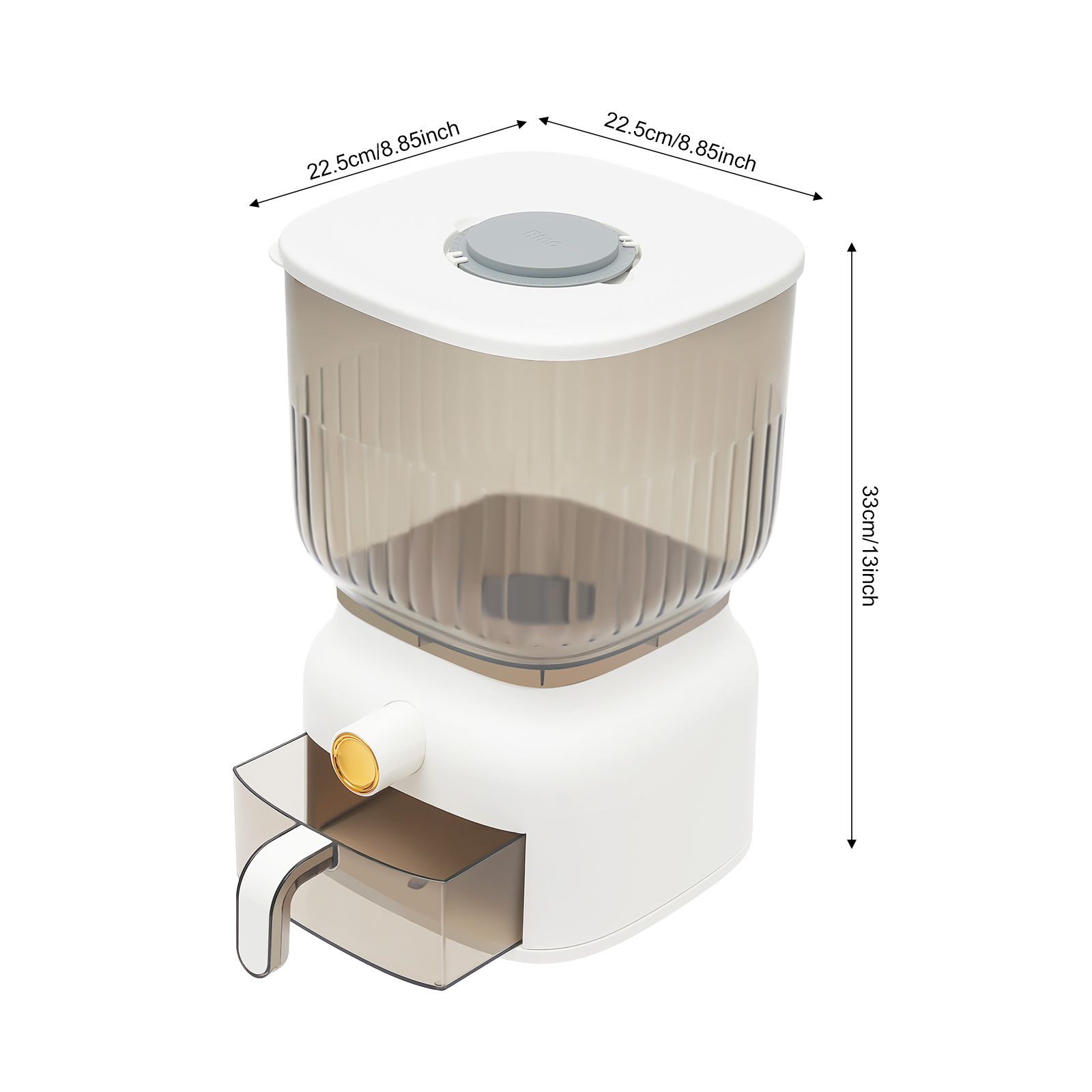 正方形穀物保存容器 食品グレードPP 透明 13.23ポンド - Food Storage Without Pantry のレビューと価格