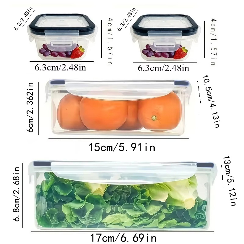 8個セットには、4つの容器と4つの蓋が含まれています。気密食 - Food Storage With Dividers のレビューと価格