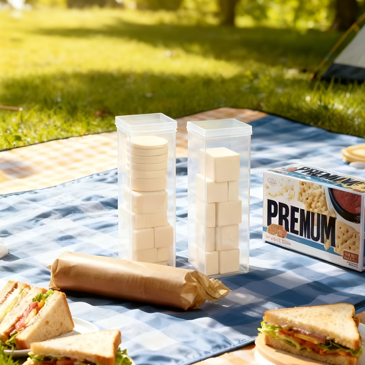 透明な長方形の密閉食品保存容器（蓋付き）- 再利用可能なプラ - Food Storage With Dividers のレビューと価格
