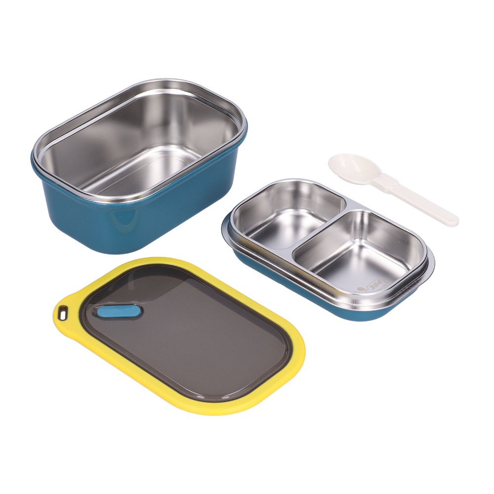 厚いステンレス製漏れ防止食品容器 1.2L 2コンパートメン - Food Storage Hot Box のレビューと価格
