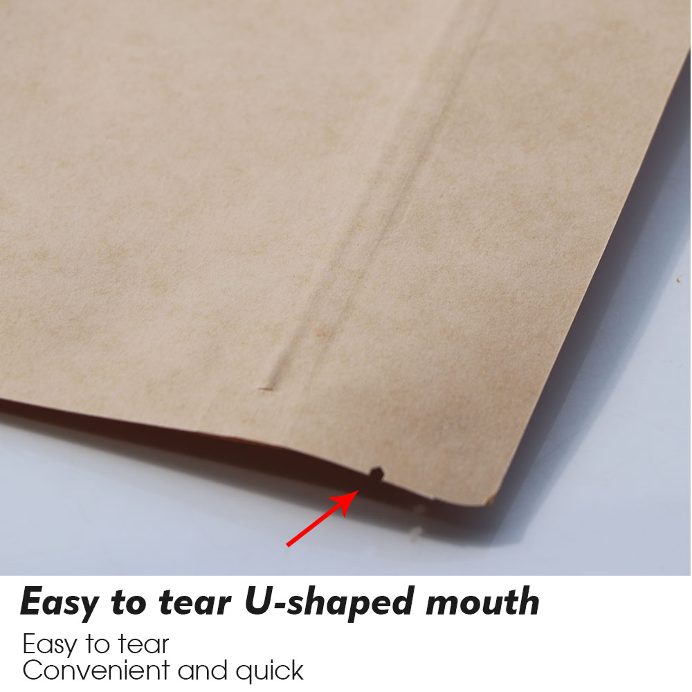 ジッパー付きクラフト紙収納バッグ,窓,食品,スナック,お茶, - Food Storage Bags Zip Lock Pouch のレビューと価格