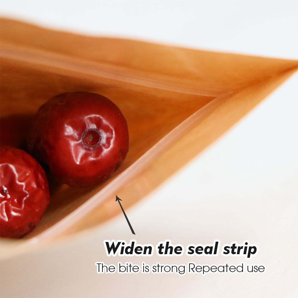 ジッパー付きクラフト紙収納バッグ,窓,食品,スナック,お茶, - Food Storage Bags Zip Lock Pouch のレビューと価格