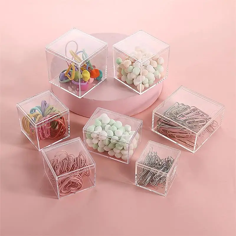 12 個透明アクリルボックスカバー付きプラスチックオーガナイ - Food Storage With Dividers のレビューと価格