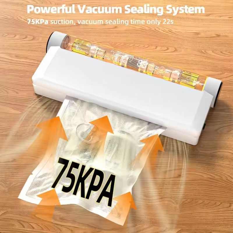 食品保存真空シーラーマシン 75KPA 強力吸引 乾湿両用モ - Food Storage Vacuum Bags のレビューと価格