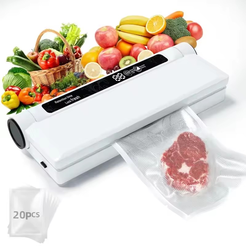 食品保存真空シーラーマシン 75KPA 強力吸引 乾湿両用モ - Food Storage Vacuum Bags のレビューと価格