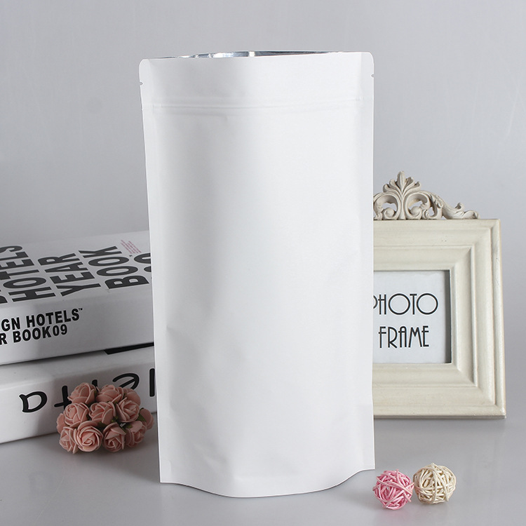 100 個卸売スタンドアップホワイトペーパージップロックバッ - Food Storage Bags Zip Lock Pouch のレビューと価格
