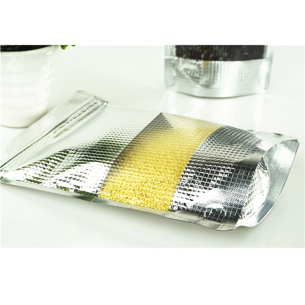 シルバーアルミニウムコーティングされたテクスチャードマットウ - Food Storage Bags Zip Lock Pouch のレビューと価格