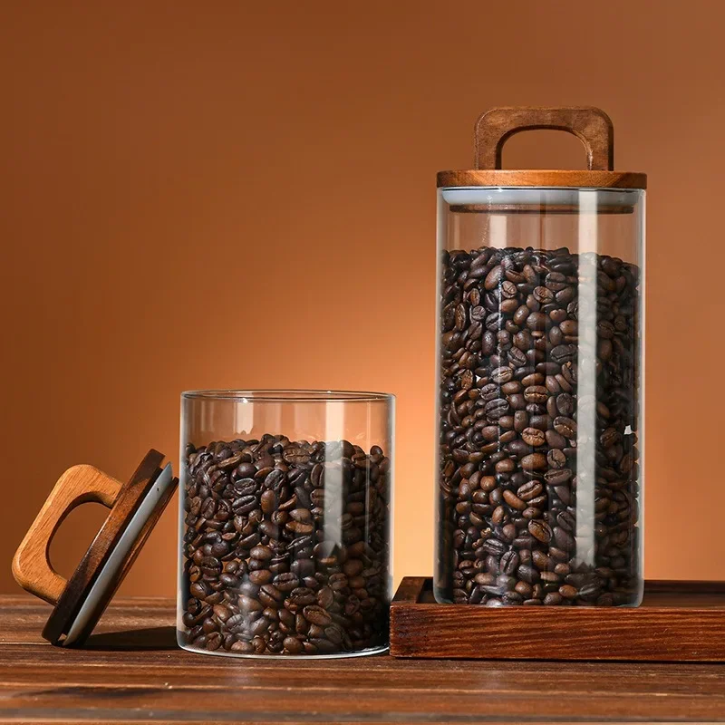 透明なガラス瓶 竹蓋付き 密封キャニスター 食品保存容器 ル - Food Storage Glass Containers のレビューと価格