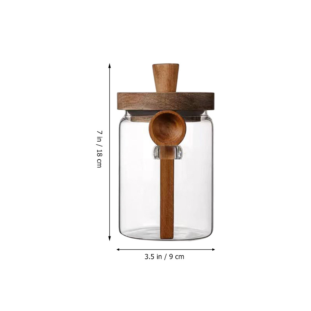 透明ガラス製食品保存容器、気密性のある木製蓋付き、コーヒー容 - Food Storage Glass Containers のレビューと価格