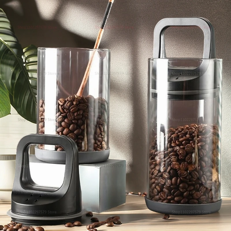 コーヒー豆真空密封タンク透明ガラス食品保存瓶家庭用防湿空気抽 - Food Storage Vacuum Containers のレビューと価格