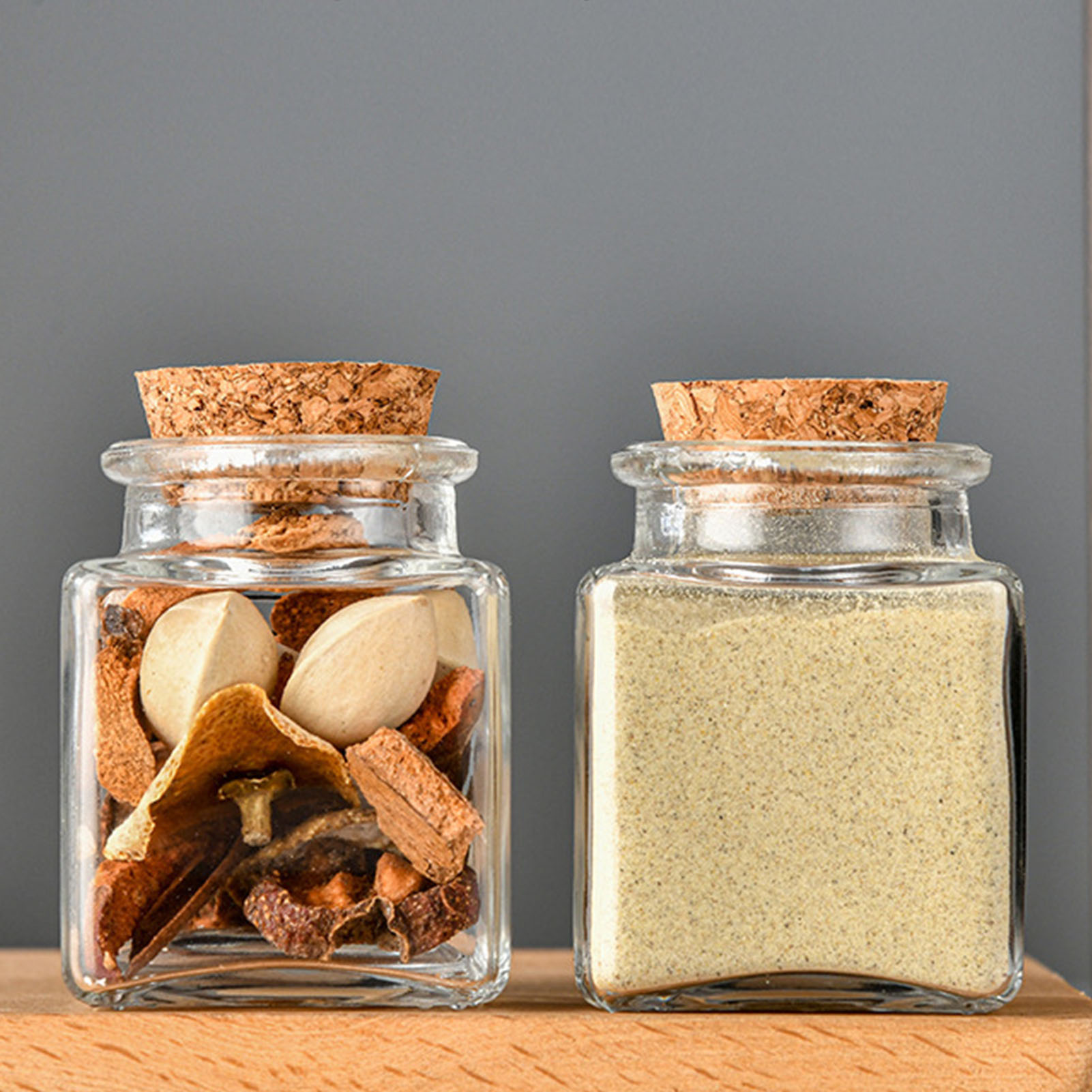 1/5/10 個ガラス保存瓶キッチンパントリーオーガナイザー - Food Storage Glass Containers のレビューと価格