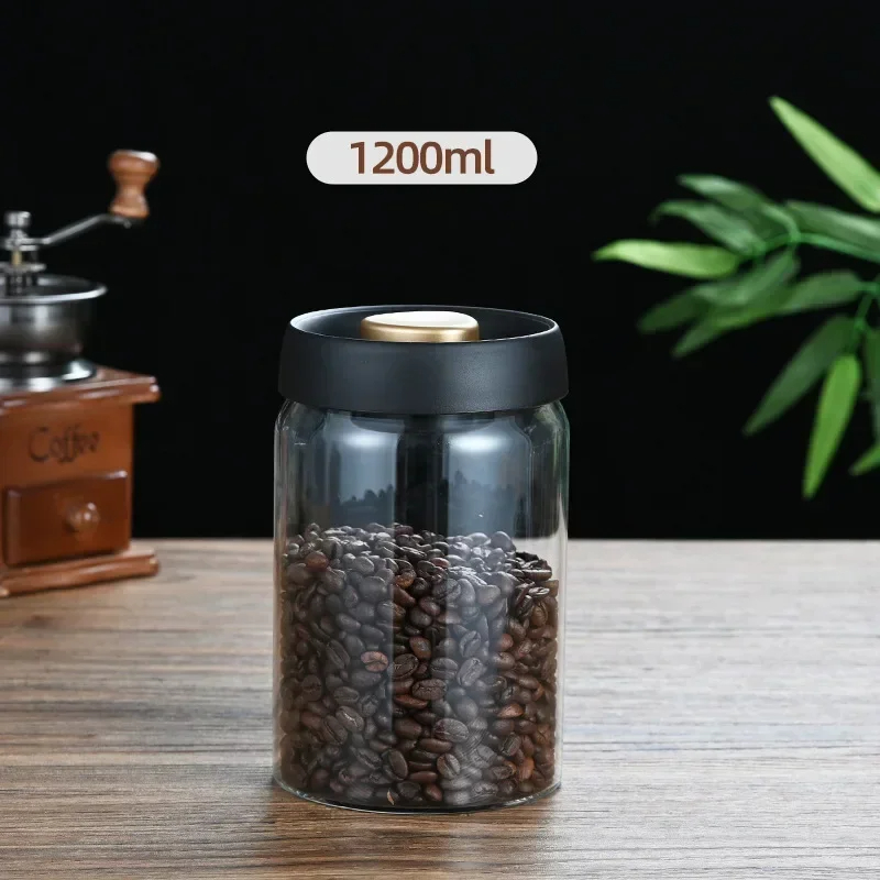 コーヒー豆真空密封瓶、透明ガラス食品保存瓶、家庭用防湿・密封 - Food Storage Vacuum Containers のレビューと価格