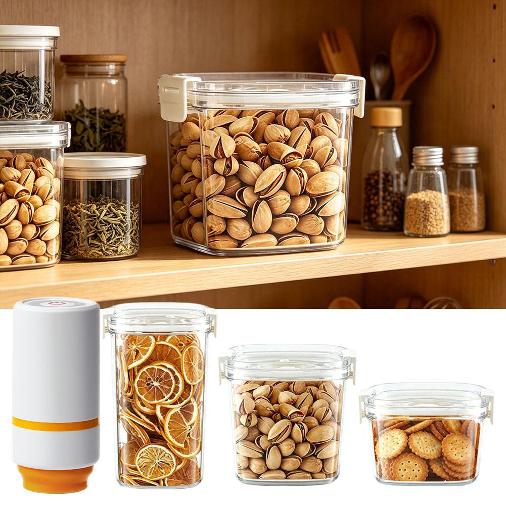 電動真空密封容器 460～1300ml、コーヒー豆、シリアル - Food Storage Vacuum Containers のレビューと価格