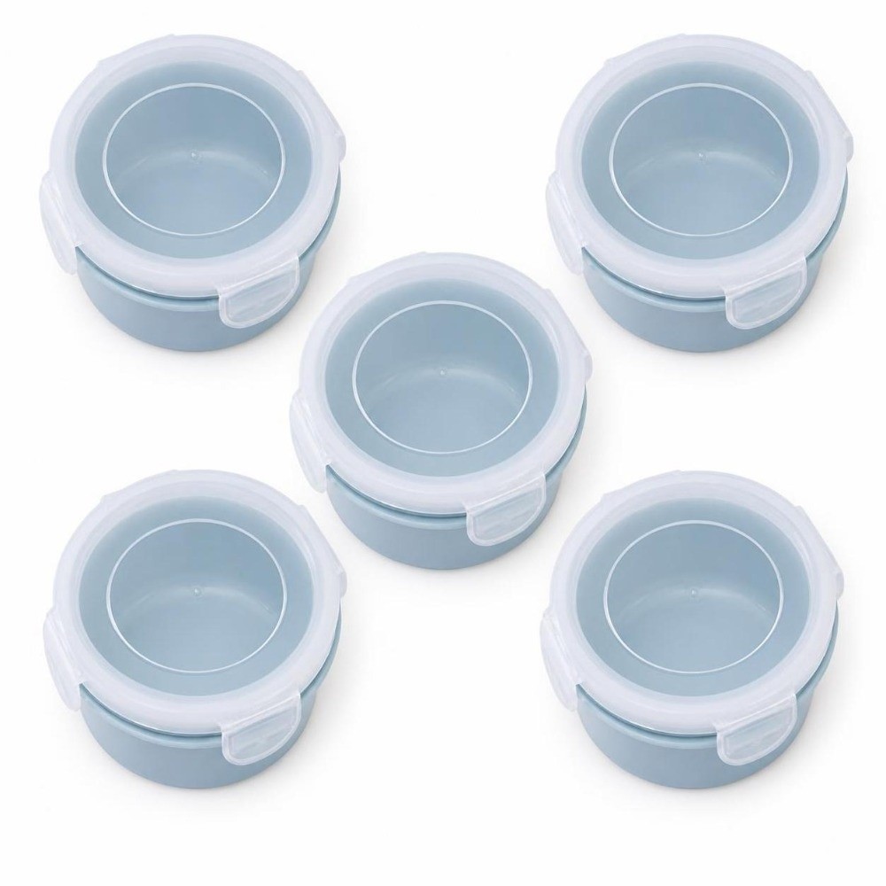 5個入り 新鮮なプラスチック製食品保存容器 丸型 密閉スナッ - Lock And Lock Food Storage のレビューと価格