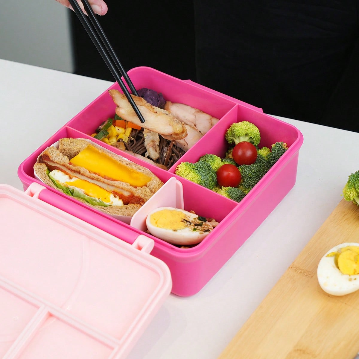 漏れ防止弁当箱 モダンでかわいい子供用食品保存容器 ピンク  - Food Storage Hot Box のレビューと価格