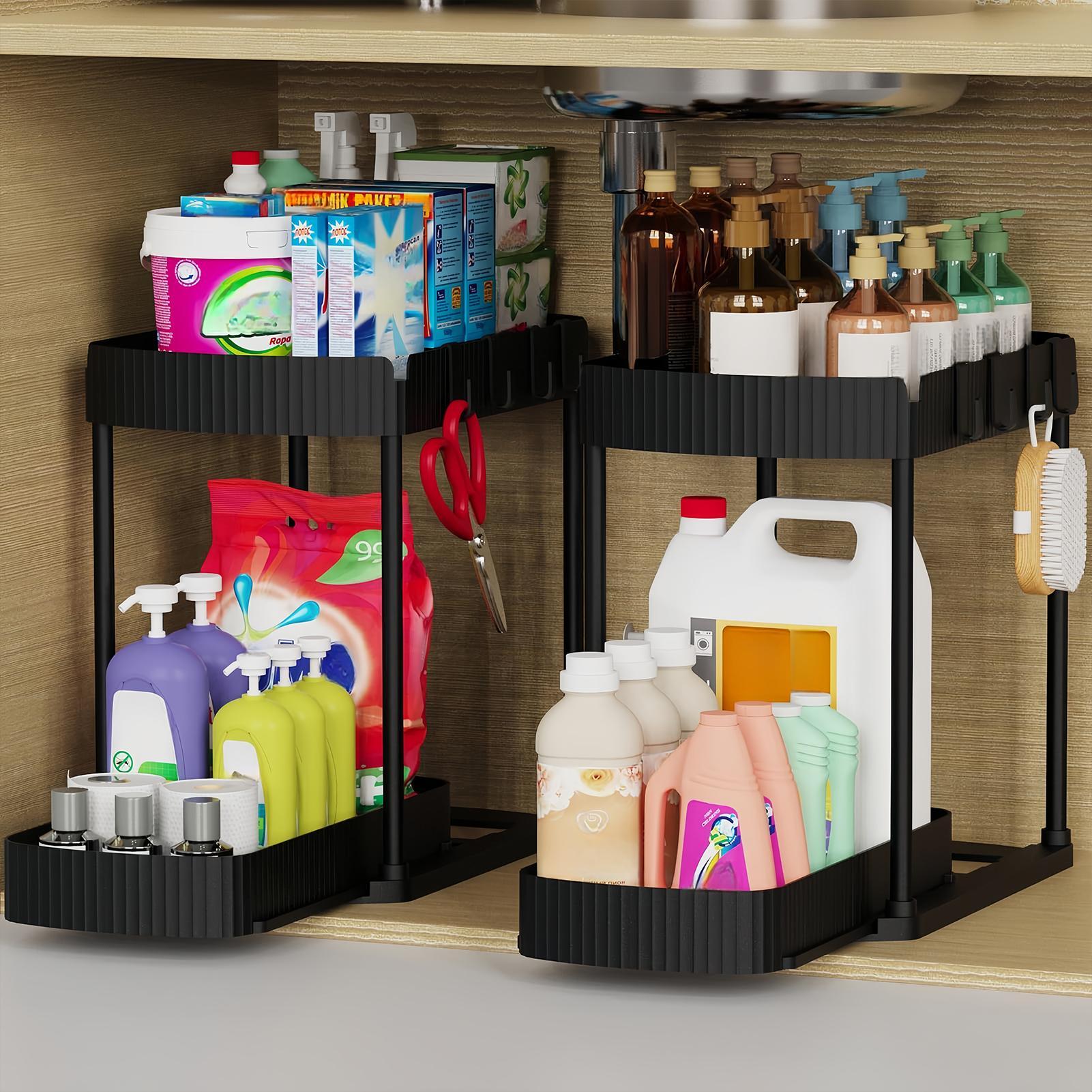 キッチンシンク下オーガナイザー 2段引き出し式キャビネット収 - Food Storage Without Pantry のレビューと価格