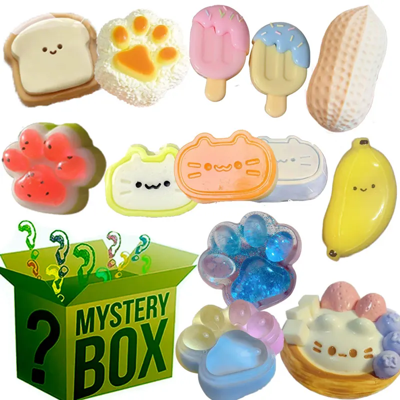 ホットブラインドボックス ミステリー カワイイ猫の足餅 スク - Food Storage Hot のレビューと価格
