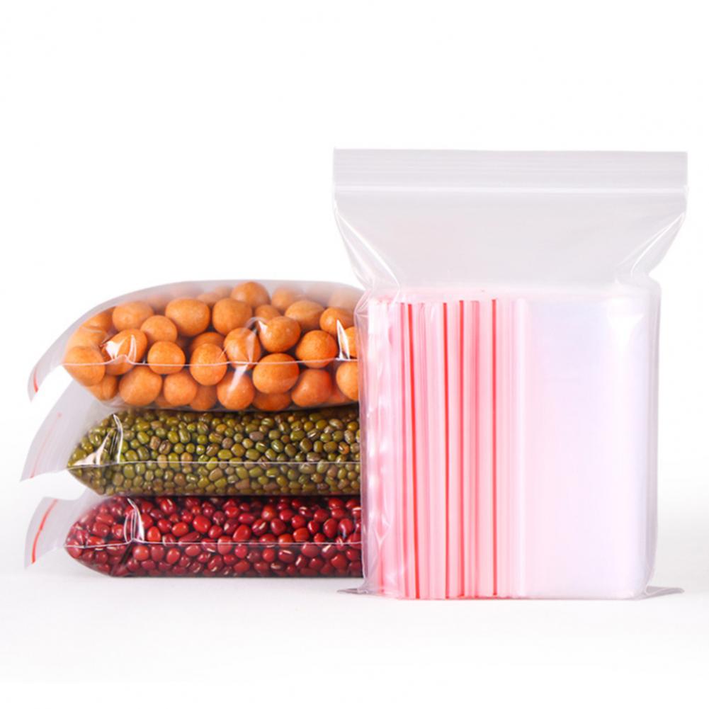 100 個の保存袋厚い再利用可能な PE クリアビニール袋日 - Food Storage Vacuum Bags のレビューと価格