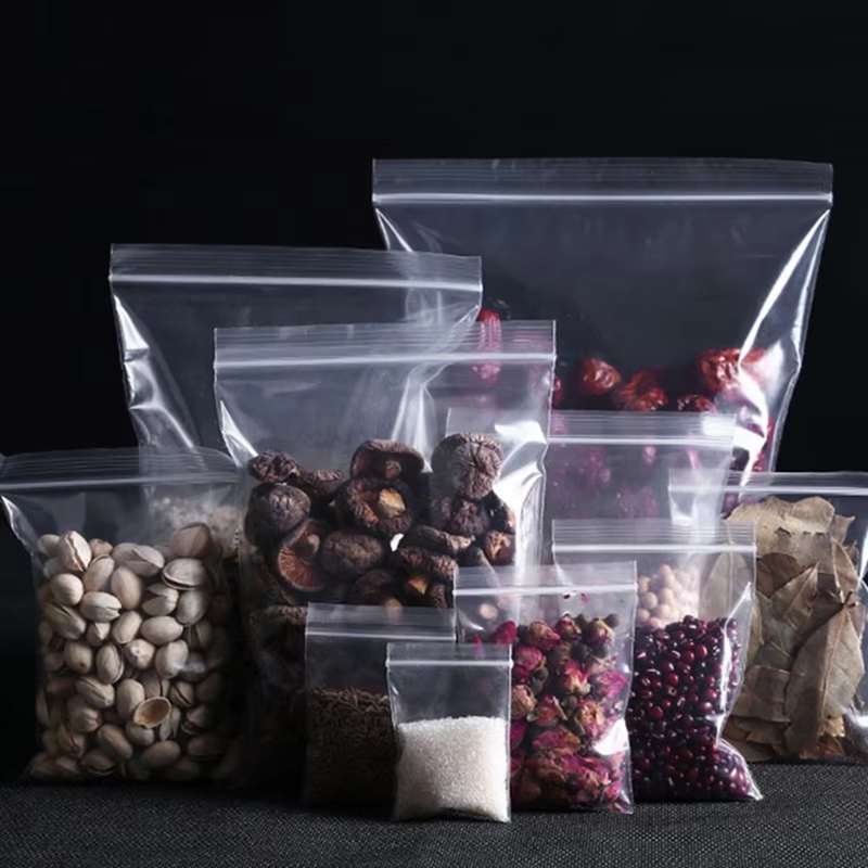 100枚入り透明ジップバッグ 食品・ジュエリー用真空保存袋  - Food Storage Vacuum Bags のレビューと価格