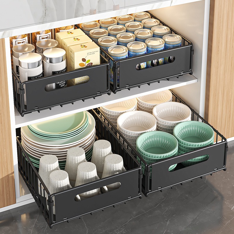 キッチンキャビネット用スライドアウト収納バスケット、スパイス - Food Storage Without Pantry のレビューと価格