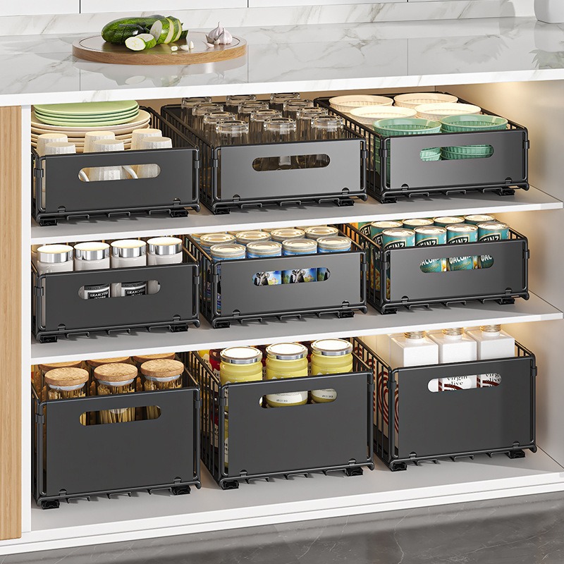 キッチンキャビネット用スライドアウト収納バスケット、スパイス - Food Storage Without Pantry のレビューと価格