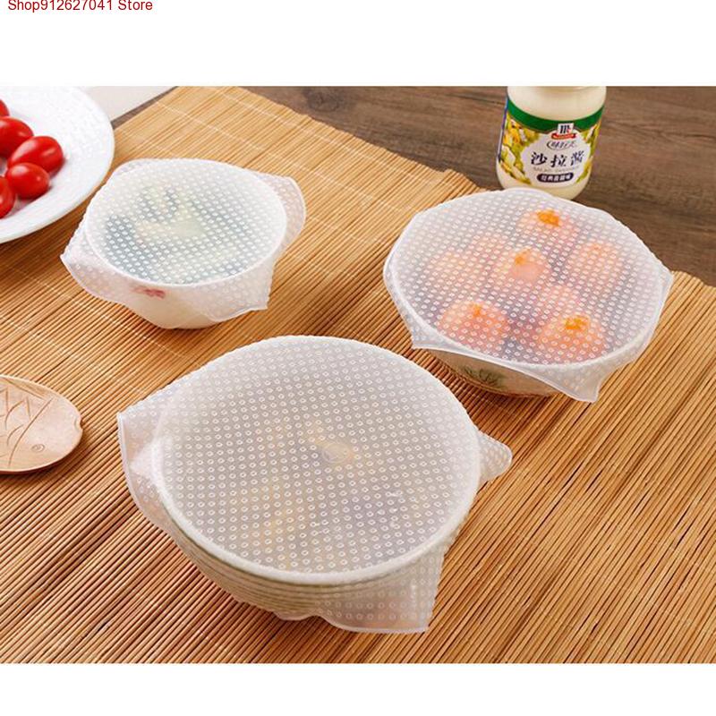 4個入りシリコン製再利用可能ボウルカバー、食品保存カバー、再 - Food Storage Variety Pack のレビューと価格