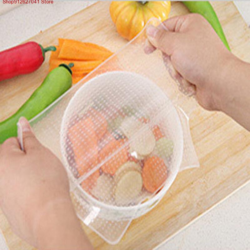 4個入りシリコン製再利用可能ボウルカバー、食品保存カバー、再 - Food Storage Variety Pack のレビューと価格